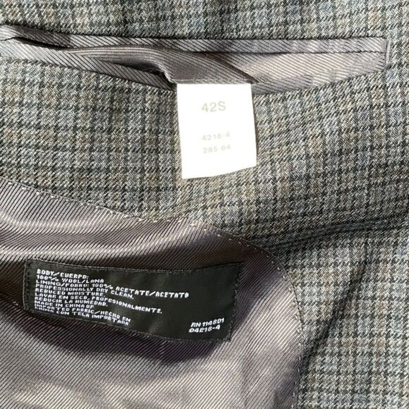 đ„âTakeâ50%âOFF- StaffordâPlaidâWoolâJacket/Blazer,âSize-42S - Picture 5 of 6